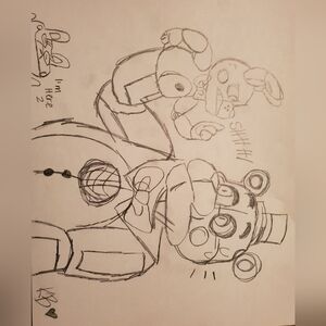 Funtime Freddy and Bonbon! Sister Location drawing
